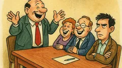 Виц: Шефът разправя тъп виц...