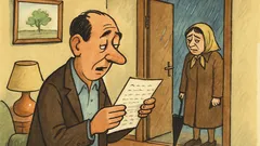 Виц: Мъж чете съобщение от съпругата си