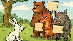 Виц: Зайченцето бяло пита за местоимения...