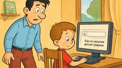 Виц: Бащата влиза—„Как се напуска…?“